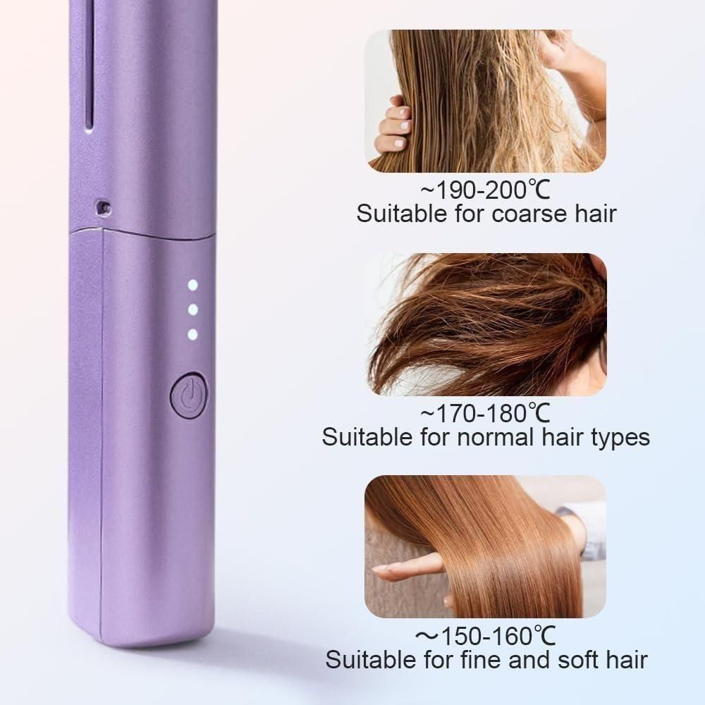 Portable Mini Cordless Hair Straightener – Hot Comb